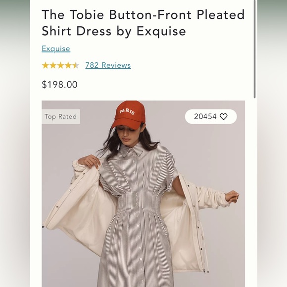 Anthropologie Pinstripe Button Front Dress - Picture 2 of 9